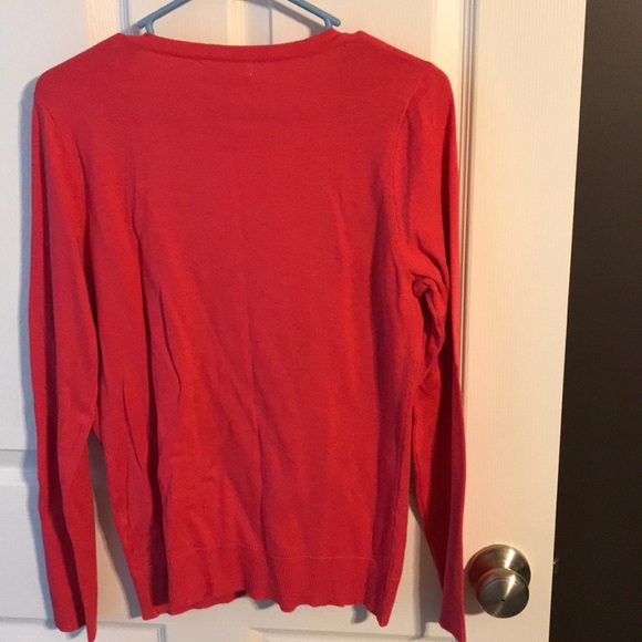 Coral cardigan with sequins - Picture 4 of 4